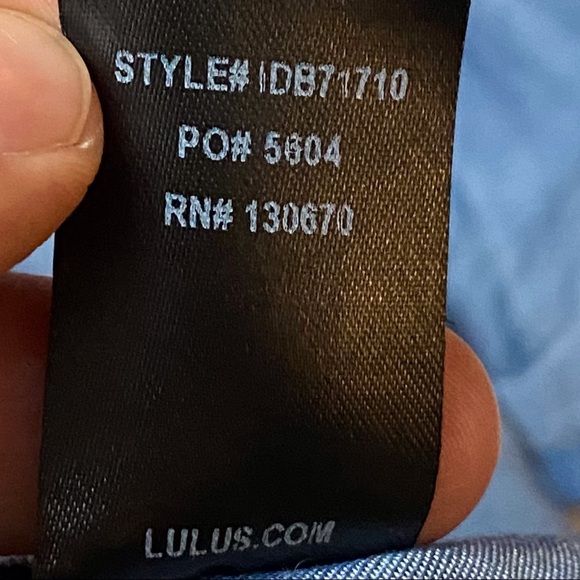 Lulu’s Kokomo Chambray Embroidered Shift Dress - Picture 6 of 7